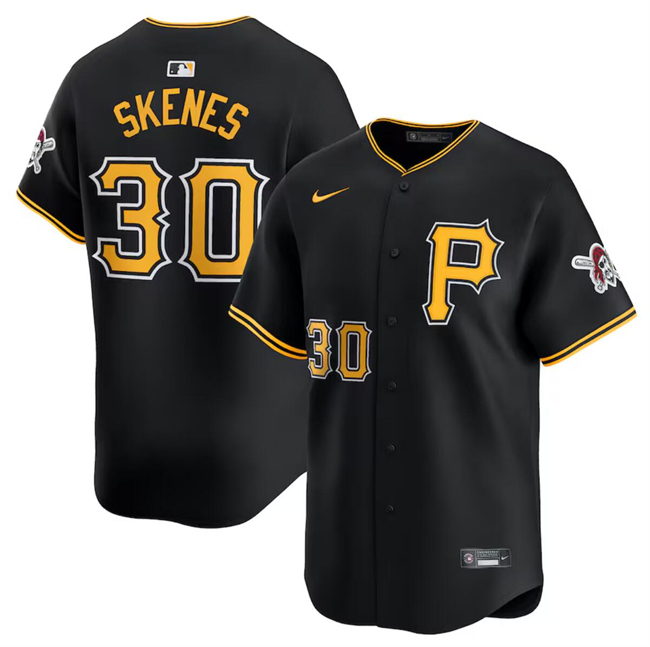 Toddler Pittsburgh Pirates #30 Paul Skenes Black 2024 Alternate Limited Stitched Baseball Jersey